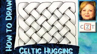 How to Draw a Celtic Knot || Celtic Square with "Huggins"