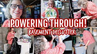 DECLUTTERING, ORGANIZING, CLEANING the basement!! Declutter with me!