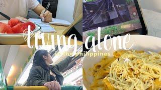 living alone vlog philippines  monthly expenses, bill reveal, budgeting, dying my hair