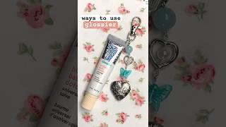 ways to use GLOSSIER balm dotcom  lip gloss keychain + hacks #diymakeup #glossier #makeuphacks