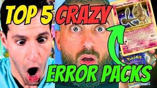 Pokemon Top 5 CRAZY Error Packs! INSANE PULLS @PokeRev