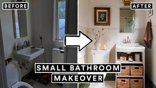 EXTREME $350 SMALL BATHROOM MAKEOVER (Rental Friendly) + DIY Bead Board Walls & Vanity