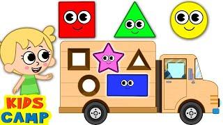 Learn Shapes With Wooden Truck  | Toddler Learning Video