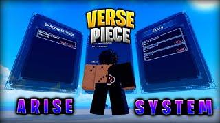 Verse Piece | ARISE SYSTEM | Showcase + Tutorial De Como Obter Sistema (Passo a Passo) #versepiece