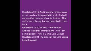 Revelation 22:19-21 #youtube #trending #affirmations #quotes #fyp #foryou #love #truth #jesus