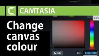Change canvas color in Camtasia for Project Background