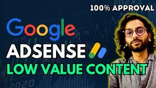 How to Fix Low VALUE Content problem ADSENSE ( 8 Actionable Steps )