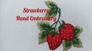 New Amazing Strawberry Hand Embroidery Design For Beginners/EmbroDiaries Simple Hand Embroidery