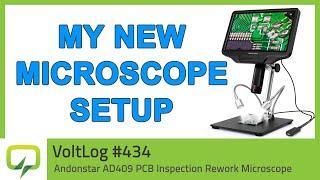 Andonstar AD409 PCB Inspection Rework Microscope | Voltlog #434