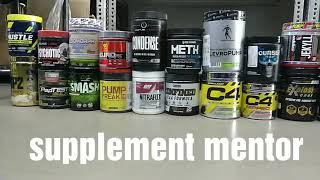 Widest range of prewokouts available in India @supplement mentor , almost 70 types of prewokouts