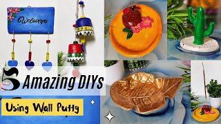 Amazing Low Cost Home Decor Ideas | Easy Wall Putty Craft 