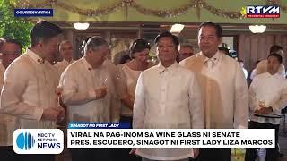 Viral na pag-inom sa wine glass ni Senate Pres. Escudero, sinagot ni First Lady Liza Marcos