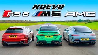 Nuevo BMW M5 vs RS6 Perf vs AMG GT 63: ARRANCONES