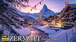 Zermatt ️A Magical Christmas Holiday Destination In Switzerland ️4K 50p