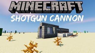 1.11 Simple Shotgun Cannon Tutorial - Shoots 200+ Blocks! (Minecraft)