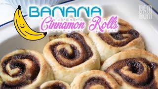 How to Make EGGLESS Fluffy Banana Cinnamon Rolls!