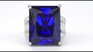 The World's Most Valuable 42.44 Carat GIA Certified Flawless Tanzanite & Diamond Estate Ring