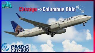 PMDG 737-800 | Real Life United Ops | Chicago (ORD)  John Glenn Columbus (CMH) | MSFS LIVE