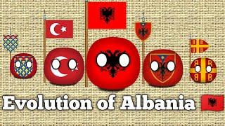 Evolution of Albania  Countryballs