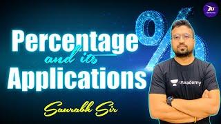 Percentage & its Applications by Saurabh Thakur Sir | AptiXpress