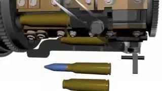 minigun M61A1 Gatling gun animation