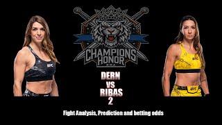 UFC Fight Night: Mackenzie Dern vs Ribas 2 fight Analysis/breakdown, Prediction and betting odds