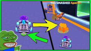 AFK Trolling with Mines  BEST Way to Troll in Smash Karts