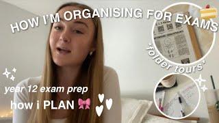 how i’m ORGANISING for year 12 MOCK EXAMS | how to plan & folder tours ˚ ༘