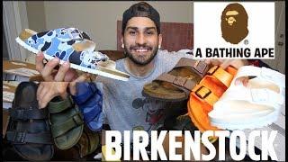 BIRKENSTOCK COLLECTION/UNBOXING/REVIEW!!! BAPE, EVA, CORK ARIZONA STYLE MEN