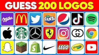 Guess the Logo in 2 Seconds | 200 Famous Logos  Logo Quiz 2024