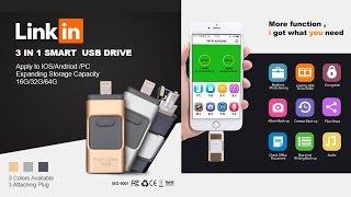 3-in-1 OTG USB Flash Drive for Android/iPhone/iPad/Macbook/Windows