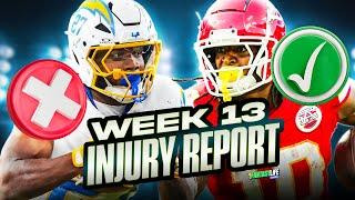 Dobbins Out! | Week 13 Fantasy Football Injuries + Thanksgiving Recap