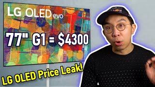 LG 2021 OLED TV USA Prices Leaked: 77-inch C1 $3500; 77" G1 Evo $4300!