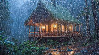 Fall into Deep Sleep Immediately with Heavy Rainstorm & Strong Thunder Sounds at Night - White Noise