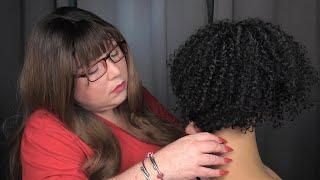 ASMR Back Scratching and Tracing with Long Nails (Hair Play, Tapping, Whispering)