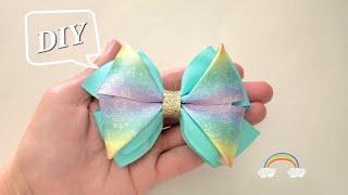 How to make an Easy Ribbon Hair Bow | Como hacer un Moño Fácil de Listón