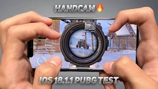 iPhone XS Max PUBG Mobile New Full Handcam Gameplay  | PUBG/BGMI TEST in iOS 18.1.1 