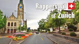 ️ Rain & Sunshine Road Trip from Rapperswil to Zurich • Driving in Switzerland  [4K]