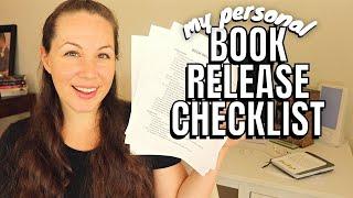 My Book Release Checklist // publishing a book as an Indie Author