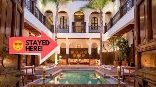 Where to STAY in MARRAKESH Morocco? Beautiful RIAD TOUR!