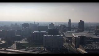 Downtown Grand Rapids from atop 238-foot crane