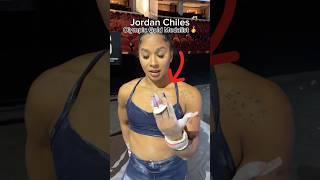 I tried gymnastics in NAILS like Jordan Chiles  #gymnast #gymnastics #olympics #olympic #nails