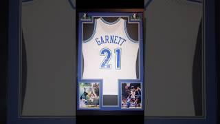 Signed Kevin Garnett Minnesota Timberwolves Framed Basketball Jersey Display Fanatics Trading Frames