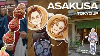 Exploring Asakusa in 1 Day! | Wearing Kimonos, Hatcoffee Latte Art, Nakamise-Dori, Foodie Adventures