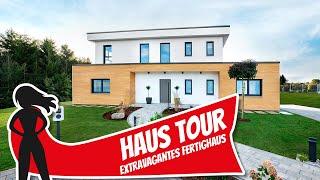Fertighaus extravagant: So ein Haus mit Flachdach habt ihr noch nie gesehen! Haustour Fingerhut Haus