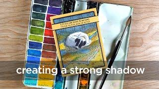 How to Create a Strong Shadow in watercolor