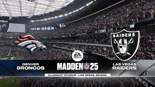 Broncos vs Raiders Week 12 Simulation (Madden 25 PS5)