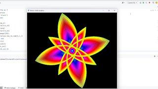 Create a Flower design using python turtle programming  || Codingwithnoman #coding #python #turtle