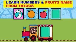 Fruits | Pre School | Learn fruits name & Numbers (Apple, Banana, Orange etc) Toddlers– KIDS FAN TV