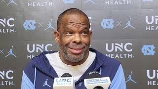 #UNC coach Hubert Davis press conference ahead of Wednesday's game with Alabama